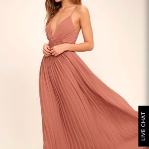 Lulus’s DEPTHS OF MY LOVE RUSTY ROSE MAXI DRESS
